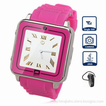 Tw208 Steel Case Quad Band Java Camera Touch Screen Single SIM Watch Phone with Bluetooth and Camera (JH_MOP_092)
